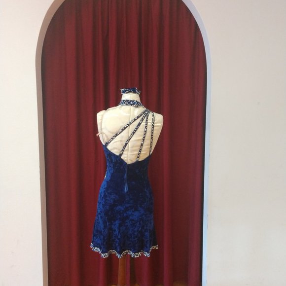 Blue Velvet Rhythm Dress - Picture 5 of 6